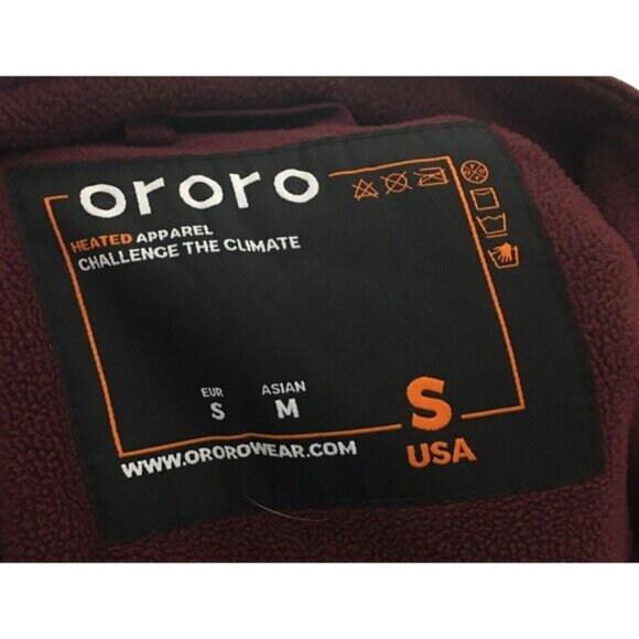 Ororo Sweatshirt Women's Size Small Maroon Heated Apparel Zip Up - Picture 5 of 8